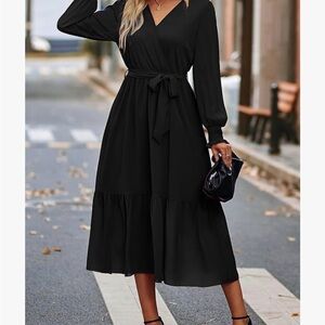 Chic Black Long Sleeve Dress